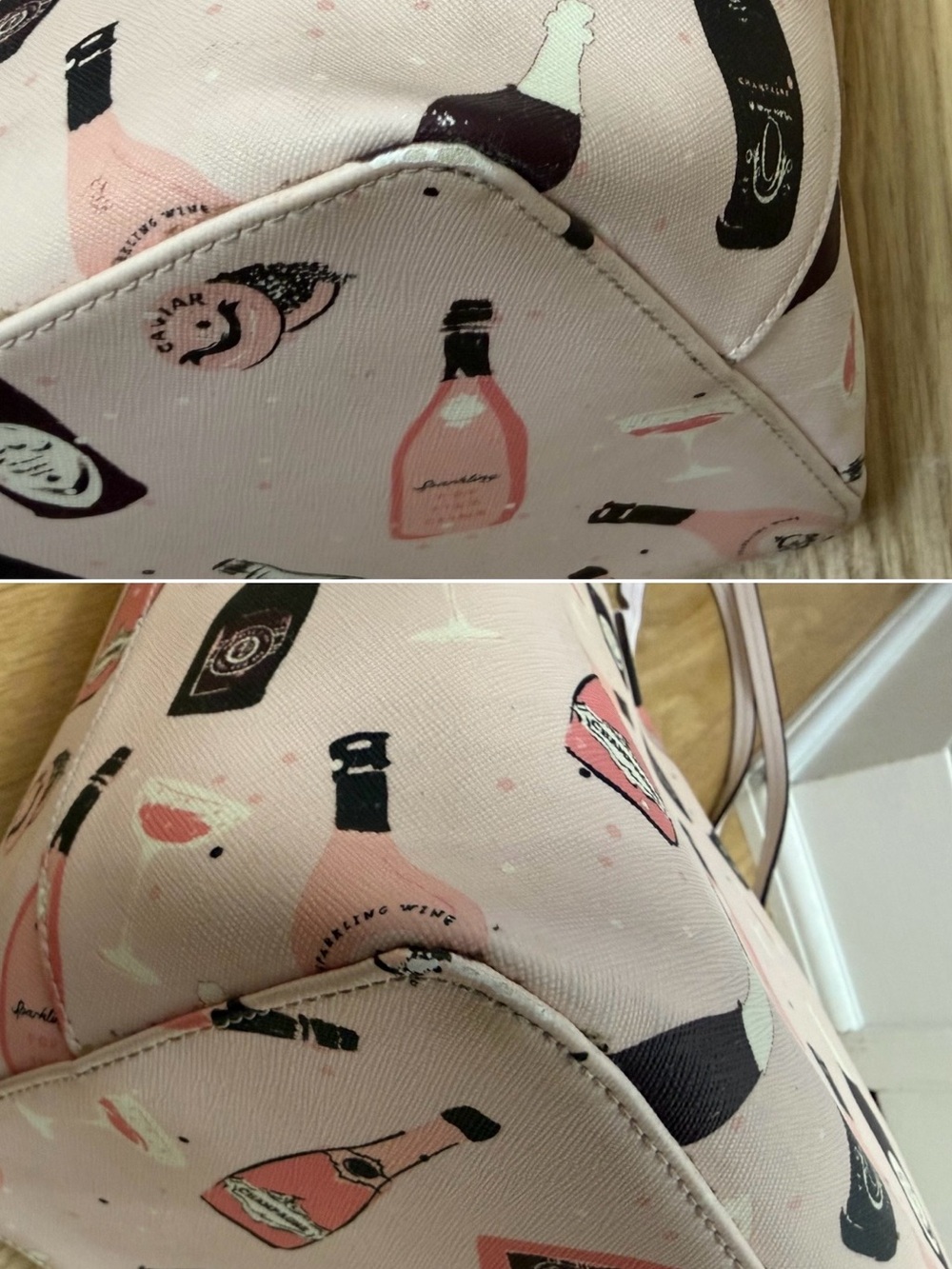 Kate Spade Shore Street Margareta Champagne Tote Bag & Matching Wristlet Pop Art - Picture 11 of 14